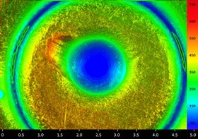 Topography 3D Measurement (in Microns)