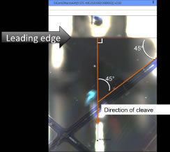 Figure 3: Layout printed at a 45 degree angle to leading edge