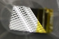 Section of printed circuit board, fluorescence