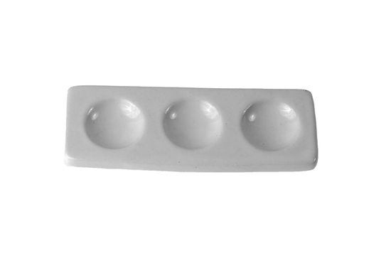 Picture of 3-Well Porcelain Slide – Micro Spot Plate