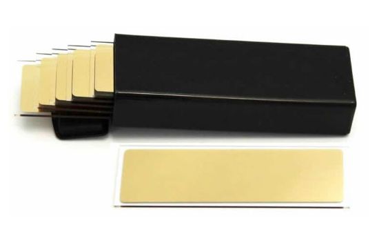 Picture of Gold Coated Microscope Slide