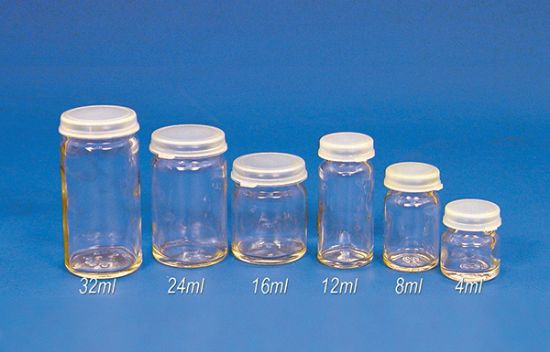 Picture of Glass Sample Bottles, With Plastic Snap Cap