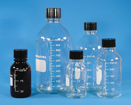 Picture of Media Lab Bottles, Clear, 125mL