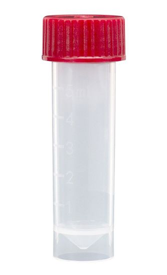 Picture of 5mL Transport Tube w/ Red Screw Cap, Unassembled