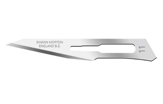 Picture of Swann-Morton® Blade, Non-Sterile Carbon Steel Size 11