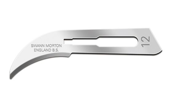 Picture of Swann-Morton® Blade, Non-Sterile Carbon Steel Size 12