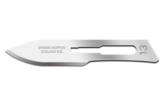 Picture of Swann-Morton® Blade, Sterile Carbon Steel Size 13