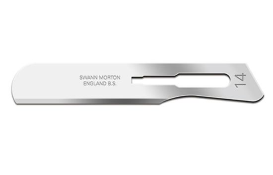 Picture of Swann-Morton® Blade, Sterile Carbon Steel Size 14