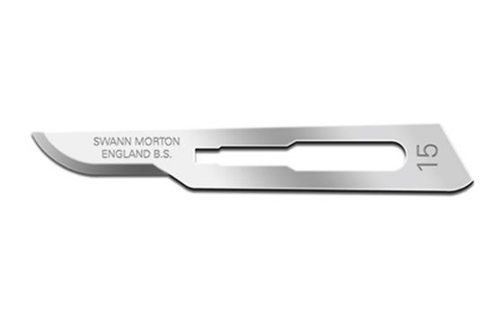 Picture of Swann-Morton® Blade, Sterile Carbon Steel Size 15
