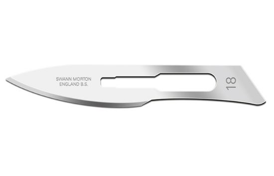 Picture of Swann-Morton® Blade, Sterile Carbon Steel Size 18