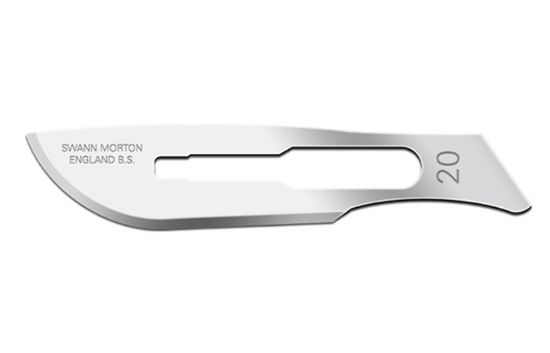 Picture of Swann-Morton® Blade, Sterile Carbon Steel Size 20