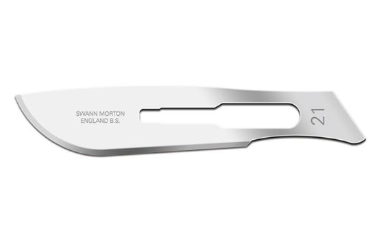 Picture of Swann-Morton® Blade, Non-Sterile Carbon Steel Size 21