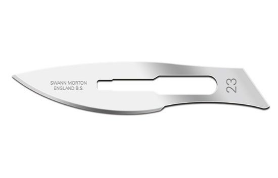 Picture of Swann-Morton® Blade, Non-Sterile Carbon Steel Size 23