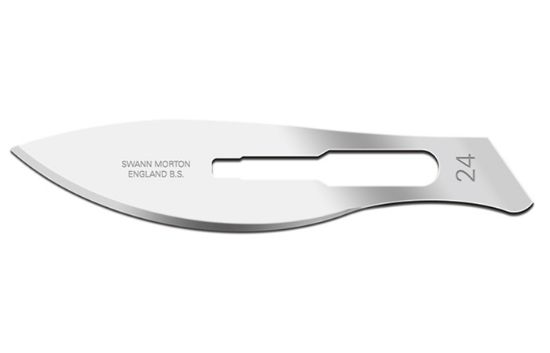 Picture of Swann-Morton® Blade, Non-Sterile Carbon Steel Size 24