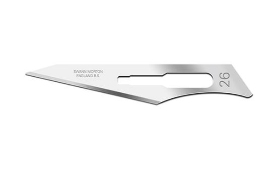 Picture of Swann-Morton® Blade, Non-Sterile Carbon Steel Size 26