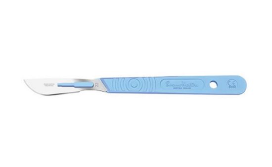 Picture of Swann-Morton® Disposable Scalpel, Sterile Size 22, Blue Handle