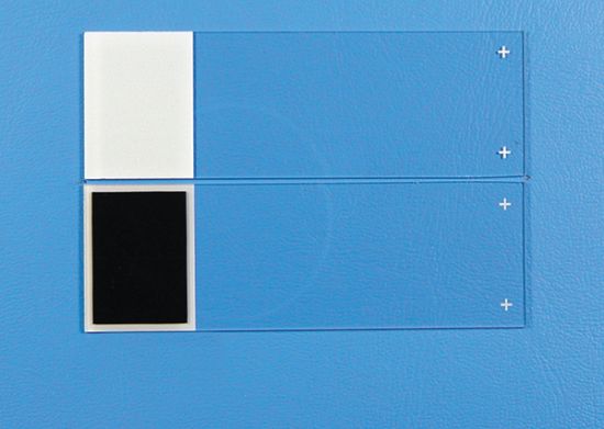 Picture of Colormark™ Plus Glass Slide, White Front, Black Back
