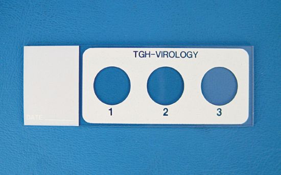 Picture of PTFE Printed Slide, 3 Round Tgh Virology
