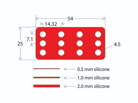 Picture of A / A Press To Seal Gasket, 4.5mm (D), .5mm -Depth, 12 Well