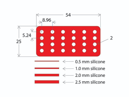 Picture of S / S Press To Seal Gasket, 2mm (D), 0.5mm -Depth, 24 Well