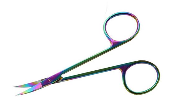 Picture of EMS Ti Alloy Iris Scissors, 4" (101.6mm) Curved