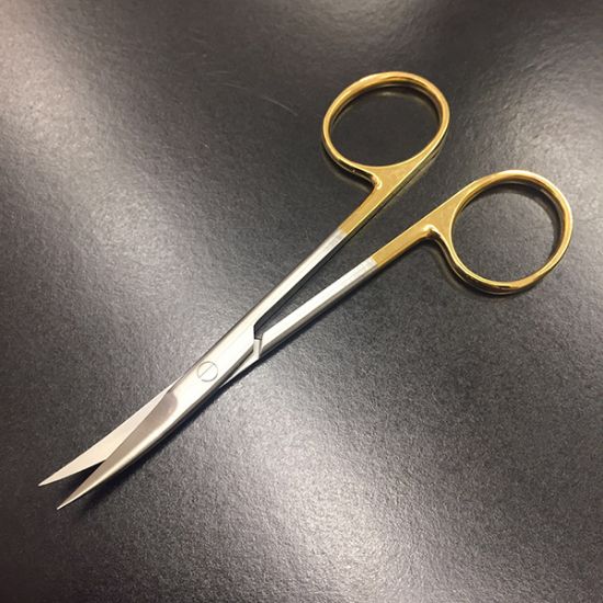 Picture of Operating scissors, curved, Tungsten-carbide edges, 110 mm
