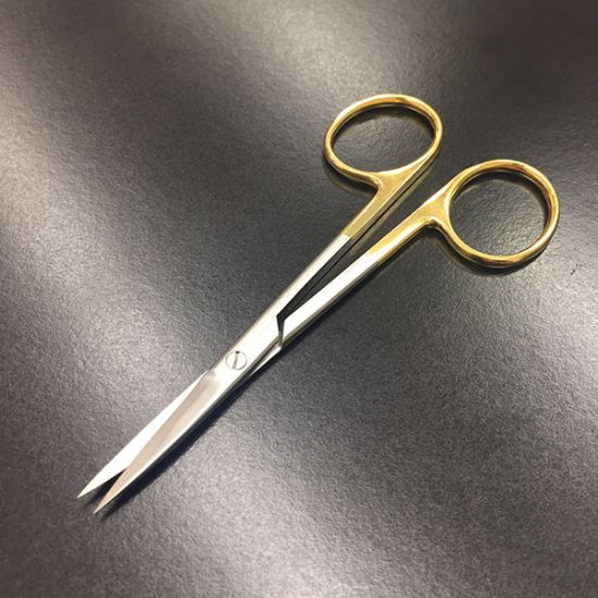 Picture of Operating scissors, straight, Tungsten-carbide edges, 110 mm