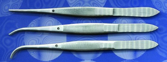 Picture of Iris Dressing Forceps, Haft Curved