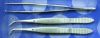 Picture of Iris 1X2 Teeth Tissue Forceps, Haft Curved