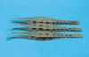 Picture of Non Slip Grip Forceps 175mm Long. Tip Width: 0.75mm . Serrated And Straight Tips
