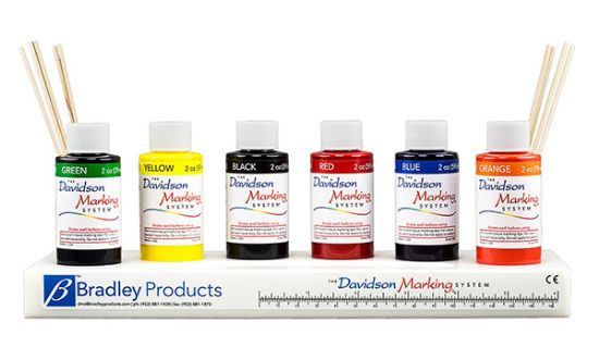 Picture of 6-Color Set, 2 oz. each of G,Y,BK,R,BL,O
