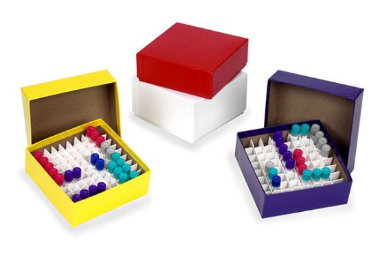 Picture of Cardboard Cryogenic Vial Boxes and Partitions