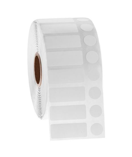 Picture of NitroTAG Cryo Labels, 1.25 x 0.5" + 0.437", 1" core, White