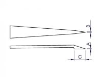 Picture of Angled, pointed, Delrin tips, 115mm (707.DG)