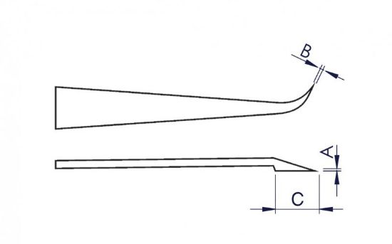Fine Curved, Angled, Pointed, Delrin Tips, 115mm (707A.DG)