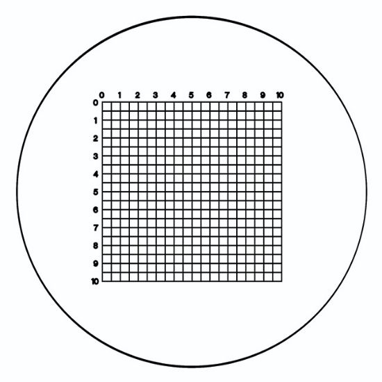 Picture of RET 80, Indexed Grid 10mm X 10mm X 0.5mm With 0.025mm Line