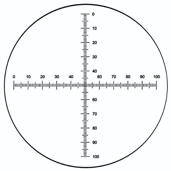 Picture of NE17 Crossed Scales Graticule, 24.5mm
