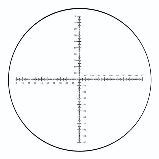 Picture of NE 72 Crossed Micrometer Scale 20mm Long With 200 Divisions Of 0.1mm 24mm