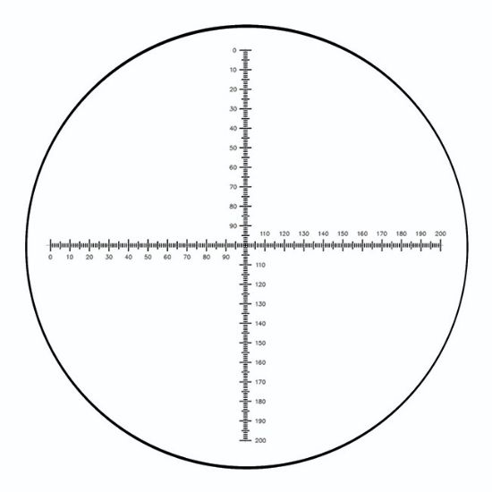 Picture of NE 72 Crossed Micrometer Scale 20mm Long With 200 Divisions Of 0.1mm, Custom