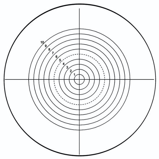 Picture of NE44 Concentric Circles Graticule, 20.4mm