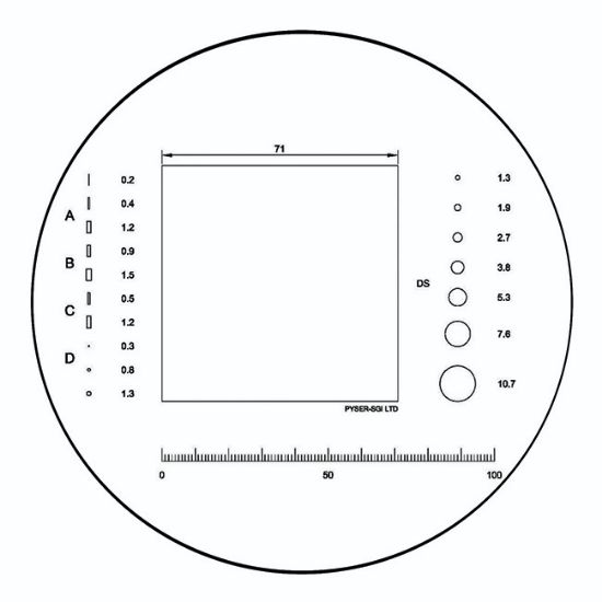 Picture of NGE61 Grain Sizing Reticle To Iso 4967, 21mm