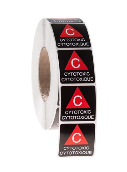 Picture of Cytotoxic Warning Labels, 2 x 2", Removable Paper