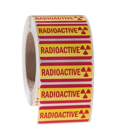 Picture of Radioactive Labels, 2.72 x 1", Removable Paper
