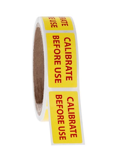 Picture of Calibrate Labels, 1 x 2", Removable Plastic