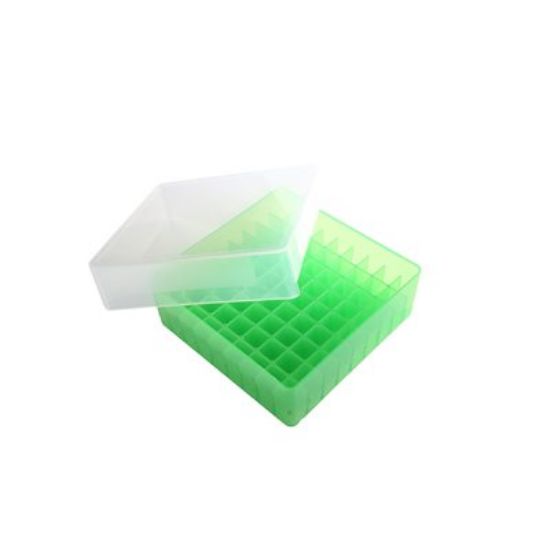 Picture of 81-Well Microtube Storage Rack, Green