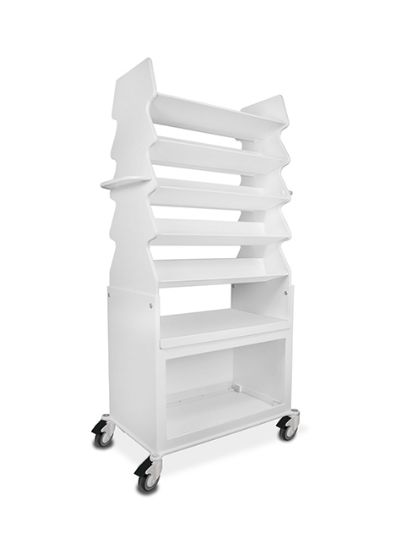 Picture of Extra Wide Tall Slated Suture Cart with Bulk Storage Area