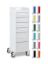 Picture of Tall Locking 6 Drawer Cart,Silver Drawers