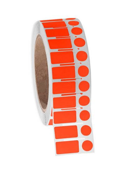 Picture of NitroTAG Cryo Labels, 0.94 x 0.5" + 0.437", 3" core, Orange