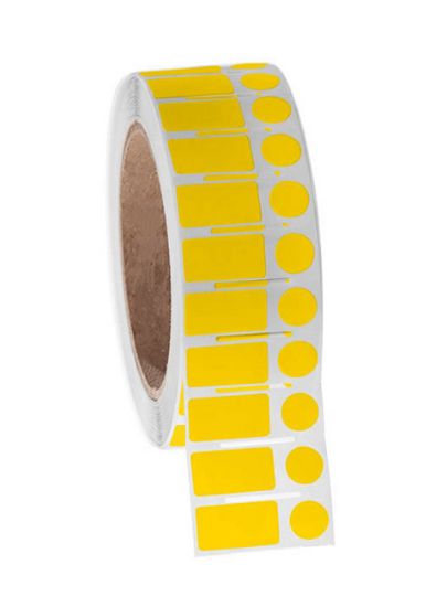 Picture of NitroTAG Cryo Labels, 0.94 x 0.5" + 0.437", 3" core, Yellow