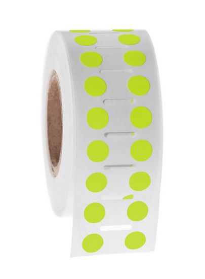 Picture of NitroTAG Cryo Labels, 0.25" (6.4mm), 1" core, Lime